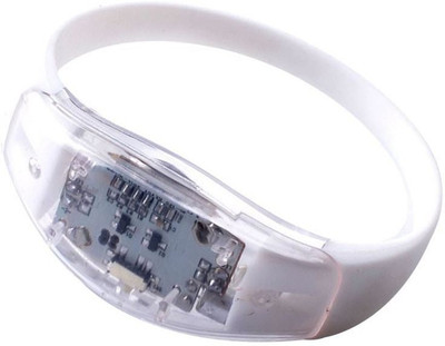 

XYDROZEN ® Floral white - Sound Controlled Led Light Up Bracelet Glow Bangle Voice Flash Activated LED Front Light(Floral white)
