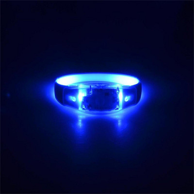 

XYDROZEN ™ Electric indigo - Voice Activated Sound Control Led Flashing Bracelet Bangle Wristband for Night Casual Use (A, Blue) LED Front Light(Electric indigo)