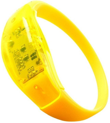 

XYDROZEN ® Safety yellow - TOOGOO(R)Voice Activated Sound Control Led Intermittent Bracelet Band Night Club Main Color: Yellow LED Front Light(Safety yellow)