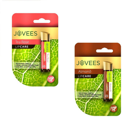 

Jovees Tea Rose Natural & Lip Care Almond (Pack of 2) Tea Rose Natural and Almond(Pack of: 2, 2 g)