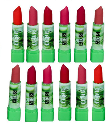 

ADS Aloe extract multicolor with moisturizing effect Set-12(Multicolour, 3.5 g)