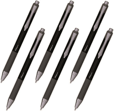 

platignum Tixx (Black Ink) Refillable Black Ball Pen(Pack of 6)