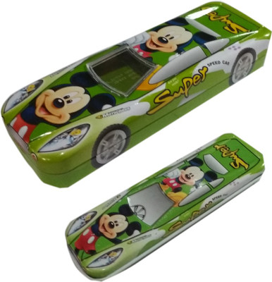 

IndusBay Mickey Mouse Cartoon Theme Art Metal Pencil Box(Set of 1, Green)