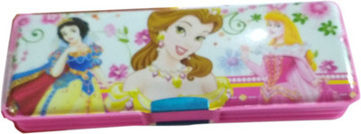 

IndusBay Princess Cartoon Theme Art Plastic Pencil Box(Set of 1, Pink)