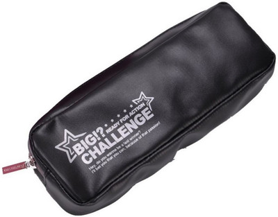 

Enwraps Zipper Pencil Pouch Printed Art Artificial Leather Pencil Box(Set of 1, Black)