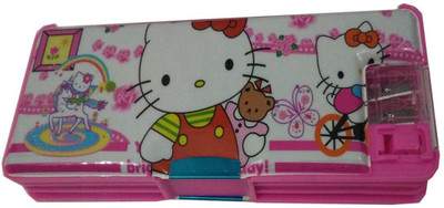 

IndusBay Hello Kitty Cartoon Theme Art Plastic Pencil Box(Set of 1, White)