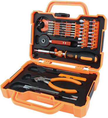 

JAKEMY 47 in 1 Multifunctional Household Maintenance Tools Kit Screwdriver Set for Precision Repaires Hand Tool Kit(47 Tools), Orange