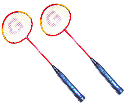 

Champion GSM International Set of 2 Badminton Racket - Aluminium Head - Red, Yellow Strung Badminton Racquet(G4 - 3.25 Inches, 250 g)