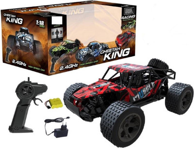 

Vortex Toys CHEETAH KING 2.4GHz 1:18 EXTREME POWER High Speed RC Muscle Buggy Drift Car with Pistol grip remote controller(Multicolor)
