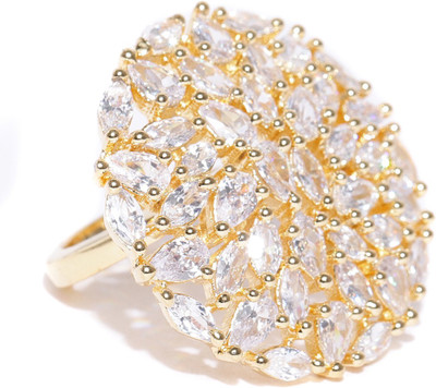 

Jewels Galaxy Traditional Rings Alloy Zircon Copper Plated Ring, White