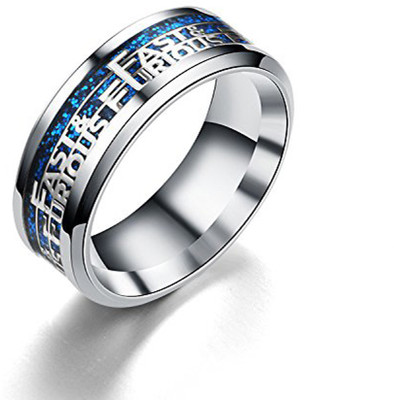 

Divastri Metal Rhodium Plated Ring, Blue