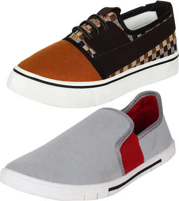 

CAMFOOT Combo-(2)-784-384 Loafers For Men(Multicolor