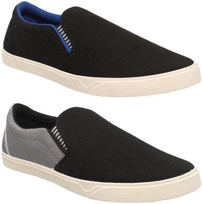 

Pexlo Combo pack of 2 Men's Casual Shoes (Loafers and Moccasins Shoes) Loafers For Men(Black, Grey