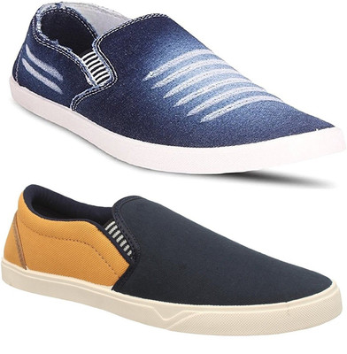 

Pexlo Combo pack of 2 Men's Casual Shoes (Loafers and Moccasins Shoes) Loafers For Men(Blue, Yellow, Navy