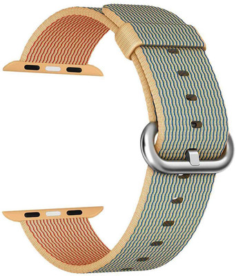 

House of Quirk Iwatch 42mm Woven Band Breathable Nylon Replacement Sport Loop Smart Watch Strap(Green)