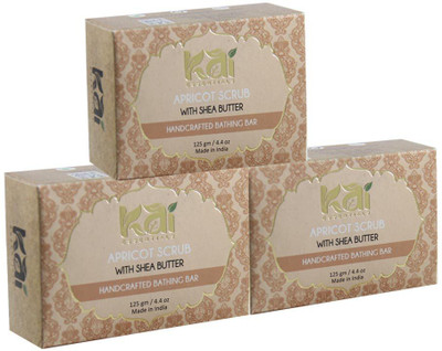 

Kai Essentials Apricot Scrub Handcrafted Bathing Bar(375 g, Pack of 3)