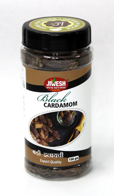 

Jiwesh Premium Whole Black Cardamom (Sabut Badi Elaichi) Export Quality 150 Gms(150 g)