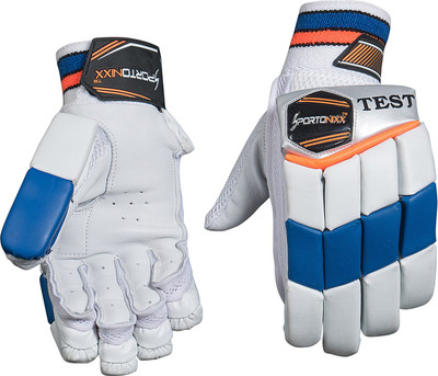

Sportonixx | TEST | RH | Batting Gloves (Men, White, Blue)