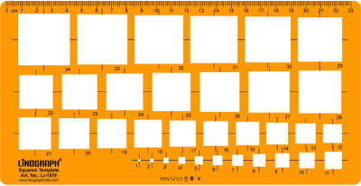 

LINOGRAPH Li-1810 Squares Template Stencil(Pack of 1, Squares Template)