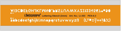 

LINOGRAPH Li-3,5,7 mm Lettering Stencil(Pack of 3, lettering stencils)
