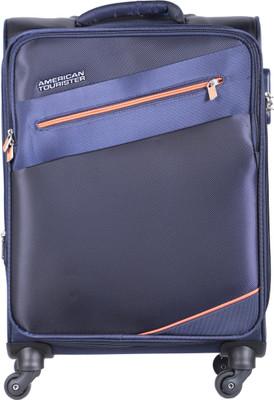 

American Tourister Fiji spinner Soft Trolley 59 cm (Navy) Expandable Cabin Luggage -  inch(Blue