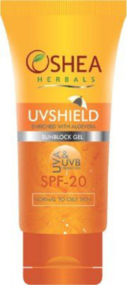 

OSHEA UVSHIELD ENRICHED WITH ALOEVERA SUNBLOCK GEL - SPF 20 PA+(120 g)
