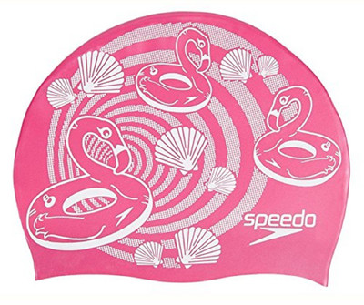 

Speedo JUNIOR SLOGAN CAP JUNIOR - PINK / WHITE Swimming Cap(Multicolor, Pack of 1)