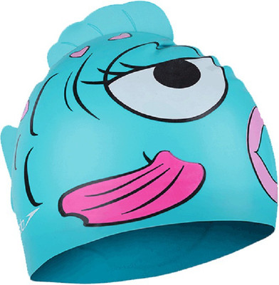 

Speedo SEA SQUAD CHARACTER CAP JUNIOR - BALI BLUE Swimming Cap(Blue, Pack of 1)