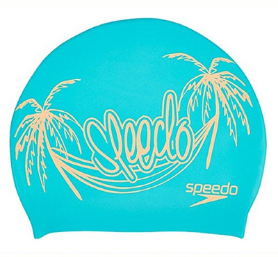 

Speedo SLOGAN PRINT CAP ADULT - BLUE / ORANGE Swimming Cap(Multicolor, Pack of 1)