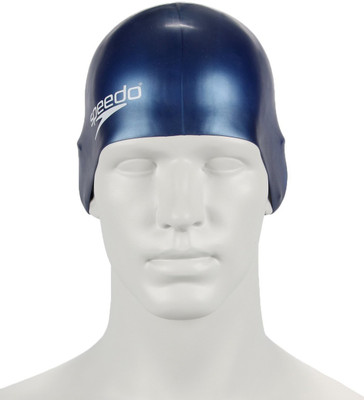 

Speedo PLAIN MOULDED SILICON CAP JUNIOR - NAVY Swimming Cap(Blue, Pack of 1), Navy blue