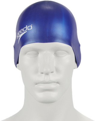

Speedo PLAIN MOULDED SILICON CAP JUNIOR - BLUE Swimming Cap(Blue, Pack of 1)