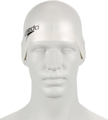 

Speedo PLAIN MOULDED SILICON CAP JUNIOR - WHITE Swimming Cap(White, Pack of 1)