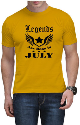 Rexel Spelax Printed Men Round Neck Yellow T-Shirt