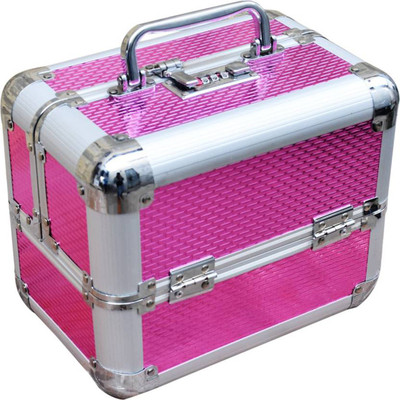 Shilpika Creation scvbpink4tray makeup, vanity case Vanity Box(Pink)