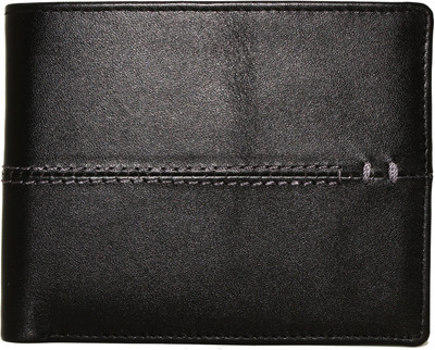 

Wildmount Men Black Genuine Leather Wallet(6 Card Slots)