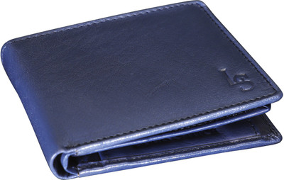

LOUIS STITCH Men Blue Genuine Leather Wallet(8 Card Slots), Jeans blue