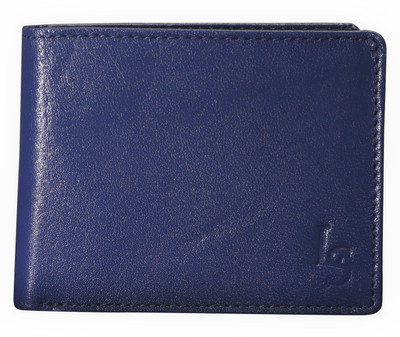 

LOUIS STITCH Men Blue Genuine Leather Wallet(8 Card Slots), Jeans blue