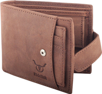 

Hidelink Men Casual Brown Genuine Leather Wallet(6 Card Slots)