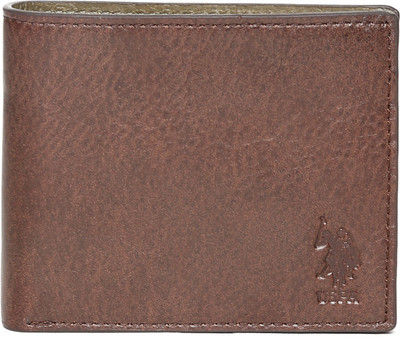 

U.S. Polo Assn Men Brown Genuine Leather Wallet(8 Card Slots)