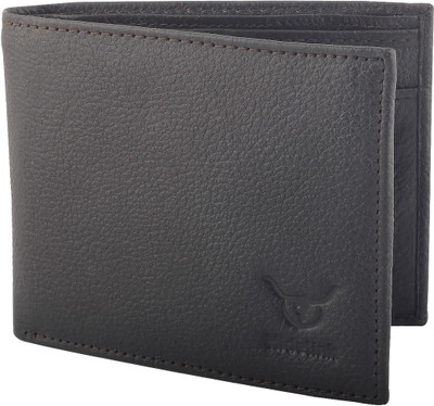 

Hidelink Men Brown Genuine Leather Wallet(6 Card Slots), Deep brown