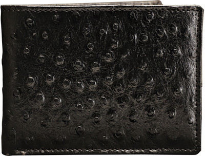

LOUIS STITCH Men Black Genuine Leather Wallet(8 Card Slots), Charcoal black