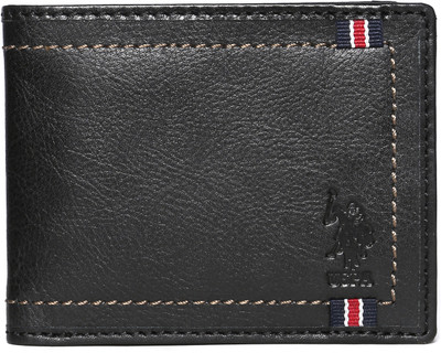 

U.S. Polo Assn Men Black Genuine Leather Wallet(8 Card Slots)