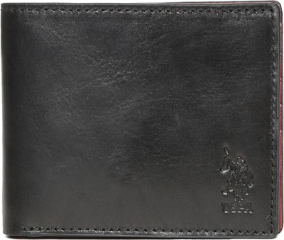 

U.S. Polo Assn Men Black Genuine Leather Wallet(8 Card Slots)