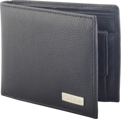 

Hidelink Men Formal Black Genuine Leather Wallet(6 Card Slots)