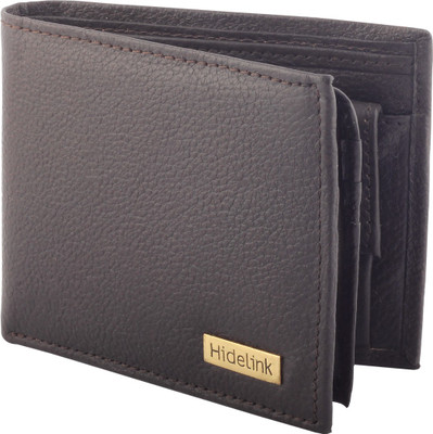 

Hidelink Men Casual, Formal Black Genuine Leather Wallet(6 Card Slots), Deep brown