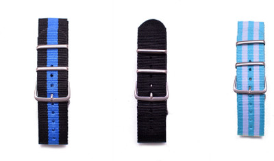 

Watch Me Make Your Own Watch By Watch Me- NATO Multicolored Straps (ONLY Straps)-MYOW COLLECTION (All Straps in this collection-22 mm except Military Green Strap -20 mm) ch-bk-bu-bkbu 22 mm Nato Nylon Stylish trendy Strap Combos Watch Strap(Multicolor)