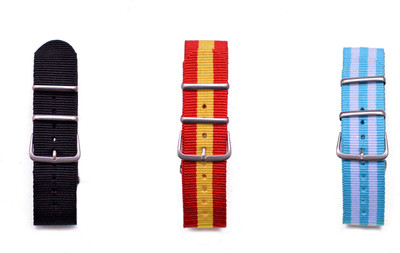 

Watch Me Make Your Own Watch By Watch Me- NATO Multicolored Straps (ONLY Straps)-MYOW COLLECTION (All Straps in this collection-22 mm except Military Green Strap -20 mm) ch-bk-sp-arg 22 mm Nato Nylon Stylish trendy Strap Combos Watch Strap(Multicolor)
