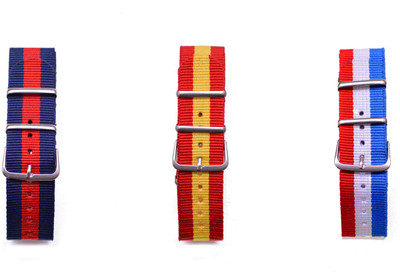 

Watch Me Make Your Own Watch By Watch Me- NATO Multicolored Straps (ONLY Straps)-MYOW COLLECTION (All Straps in this collection-22 mm except Military Green Strap -20 mm) ch-bur-sp-fr 22 mm Nato Nylon Stylish trendy Strap Combos Watch Strap(Multicolor)