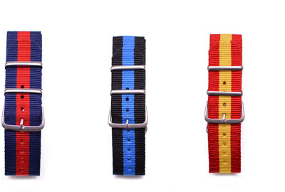 

WM Make Your Own Watch By Watch Me- NATO Multicolored Straps (ONLY Straps)-MYOW COLLECTION (All Straps in this collection-22 mm except Military Green Strap -20 mm) ch-bur-bubk-sp 22 mm Nylon Watch Strap(Multicolor)