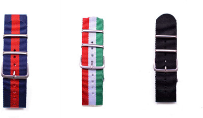 

WM Make Your Own Watch By Watch Me- NATO Multicolored Straps (ONLY Straps)-MYOW COLLECTION (All Straps in this collection-22 mm except Military Green Strap -20 mm) ch-it-bu-r-bk 22 mm Nylon Watch Strap(Multicolor)